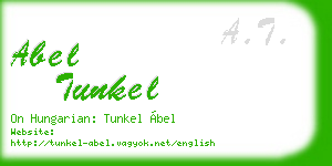 abel tunkel business card