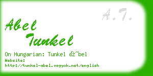 abel tunkel business card